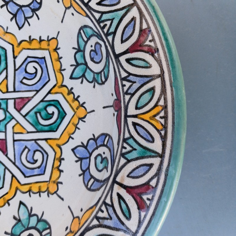 Plato de cerámica marroquí 25cm Ourika - Imagen 3