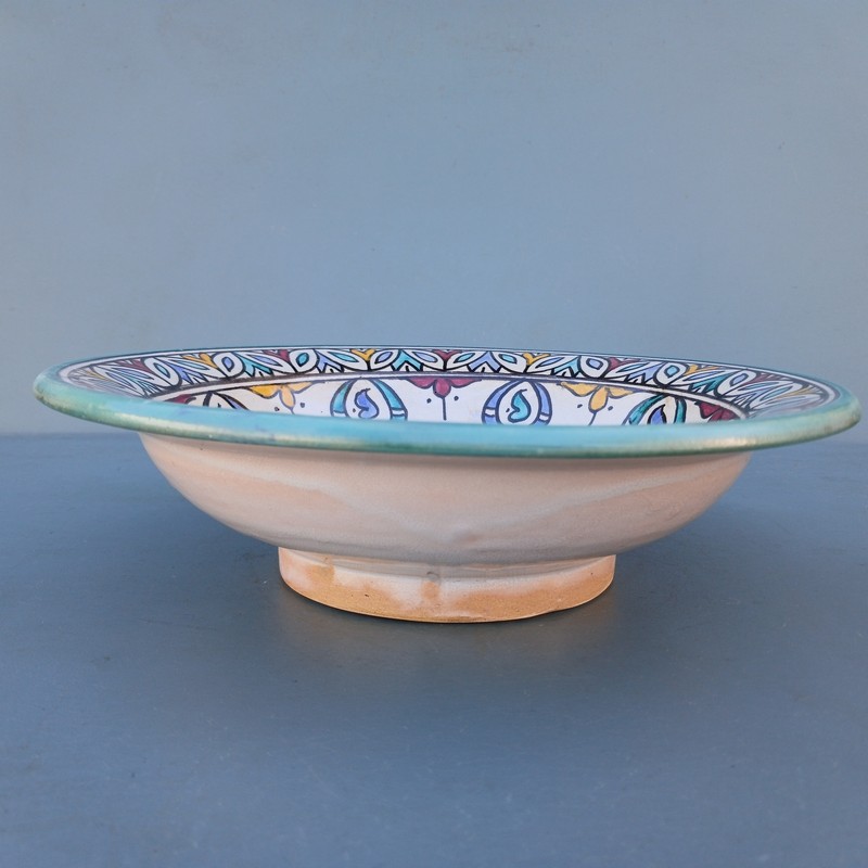 Plato de cerámica marroquí 25cm Ourika - Imagen 2