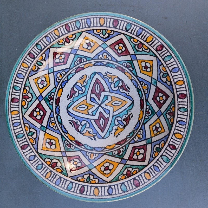 Plato de cerámica marroquí 25cm Amlou