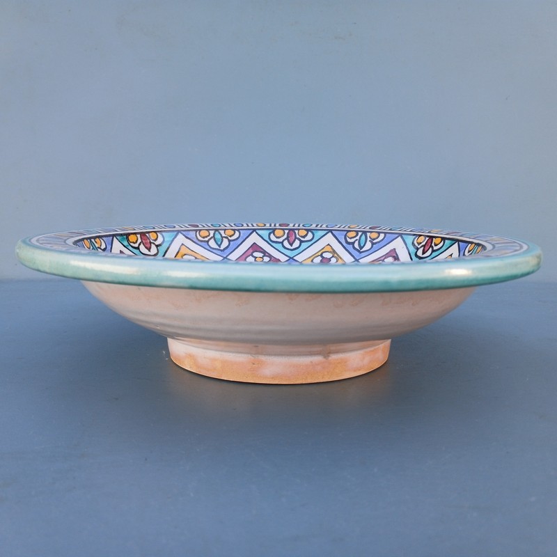Plato de cerámica marroquí 25cm Amlou - Imagen 2