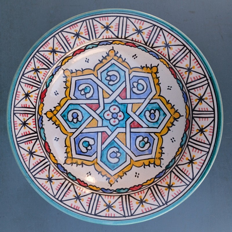 Plato de cerámica marroquí 25cm Yebala