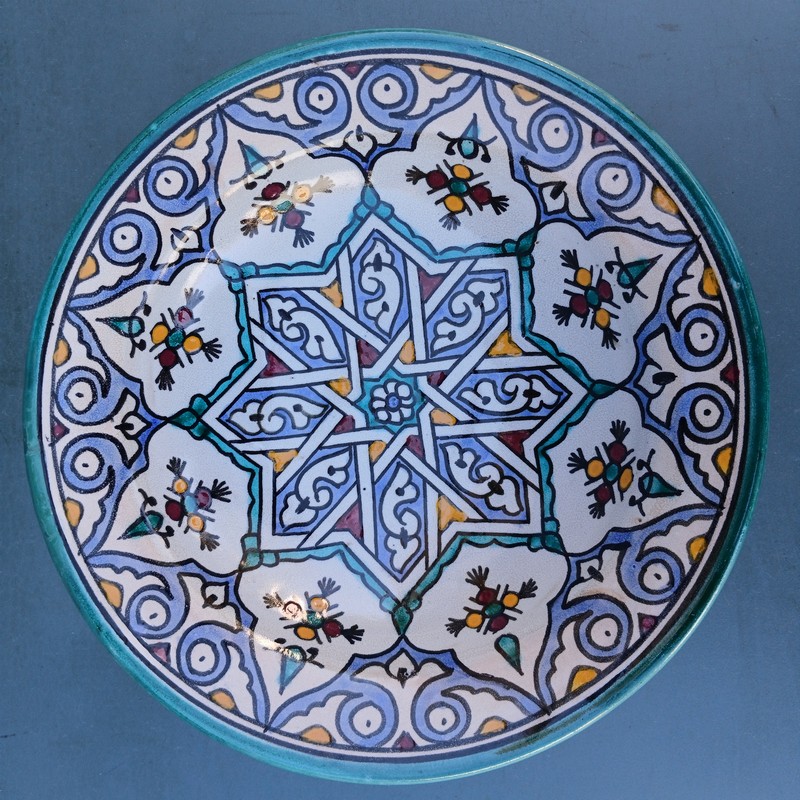 Plato de cerámica marroquí 25cm Bereber