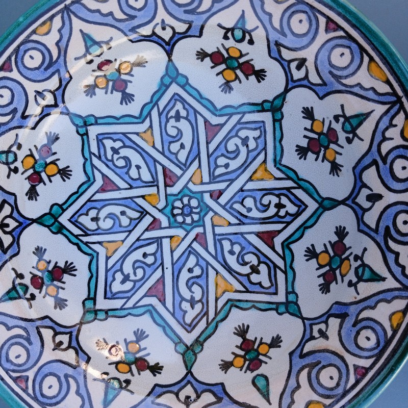 Plato de cerámica marroquí 25cm Bereber - Imagen 4