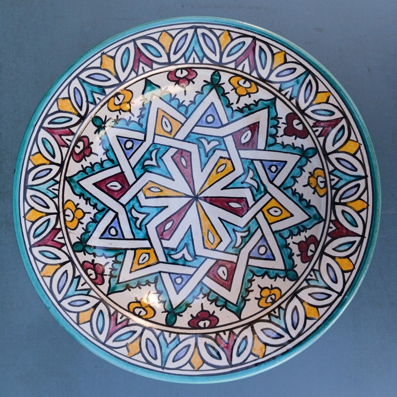 Plato de cerámica marroquí 25cm Baraka