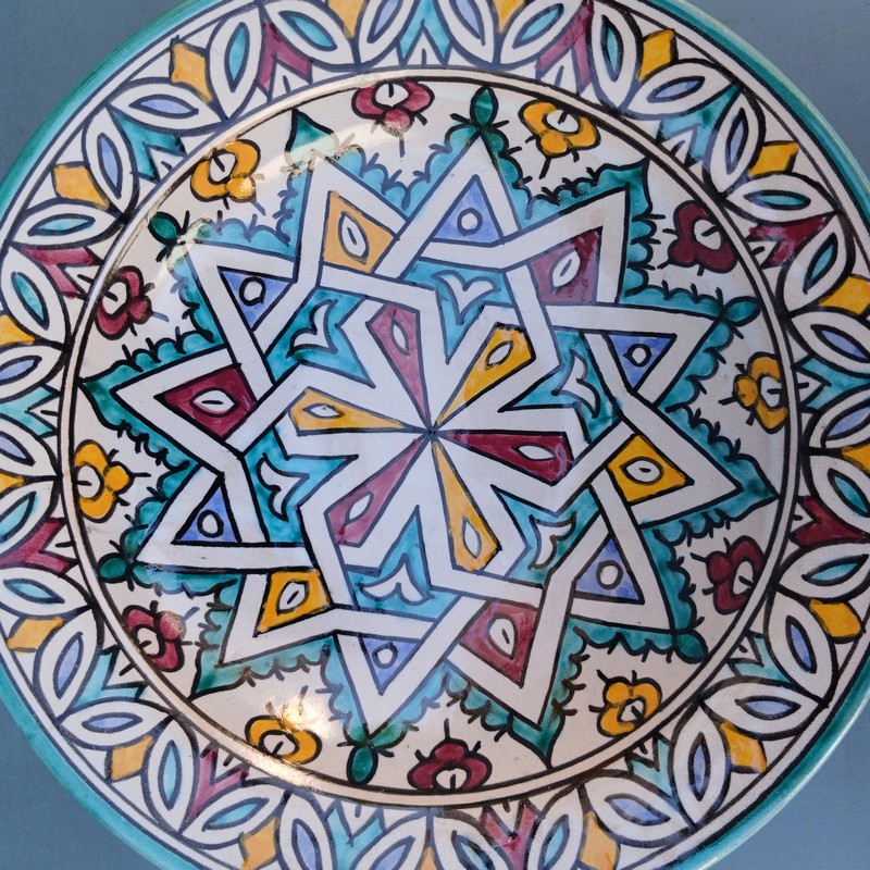 Plato de cerámica marroquí 25cm Baraka - Imagen 3