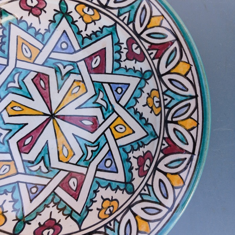 Plato de cerámica marroquí 25cm Baraka - Imagen 4