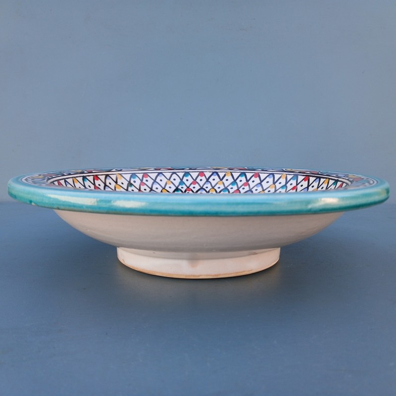 Plato de cerámica marroquí 25cm Samaka - Imagen 2