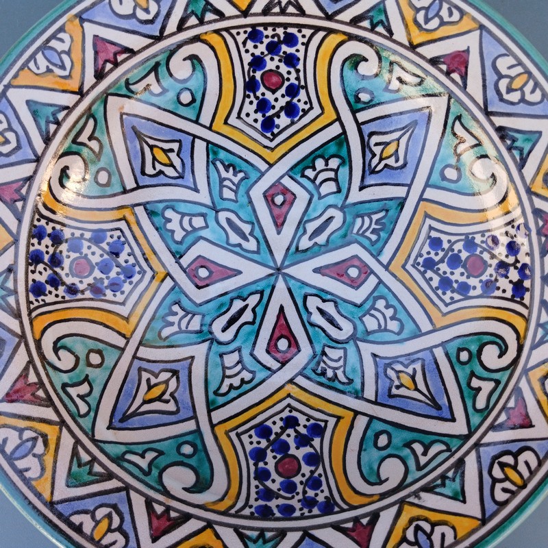 Plato de cerámica marroquí 25cm Rabouz - Imagen 4