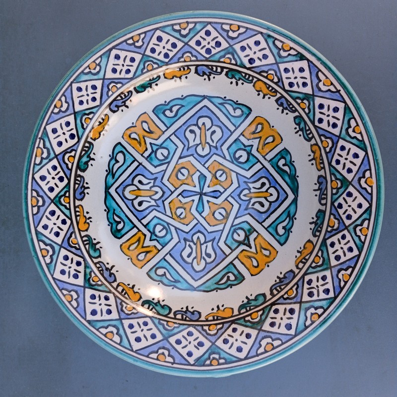 Plato de cerámica marroquí 25cm Dounya