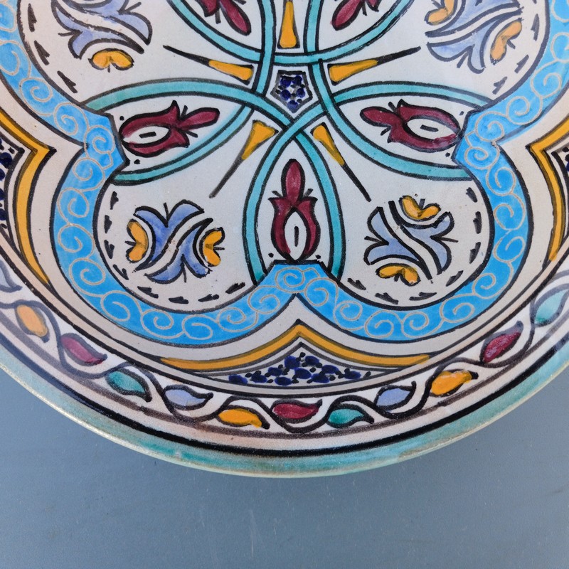 Plato de cerámica marroquí 25cm Asilah - Imagen 3
