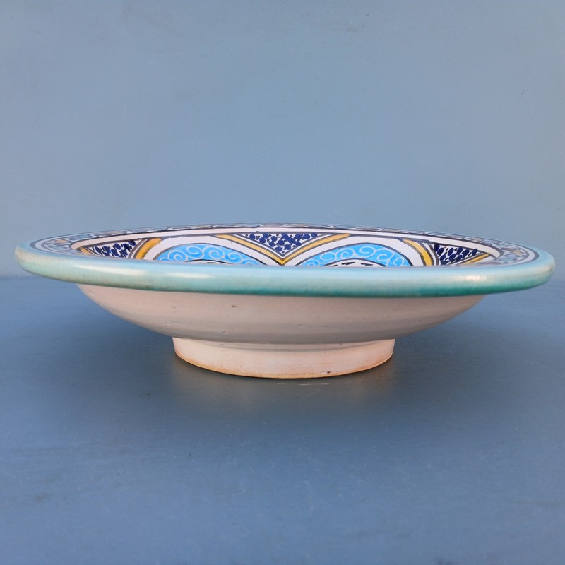 Plato de cerámica marroquí 25cm Asilah - Imagen 2