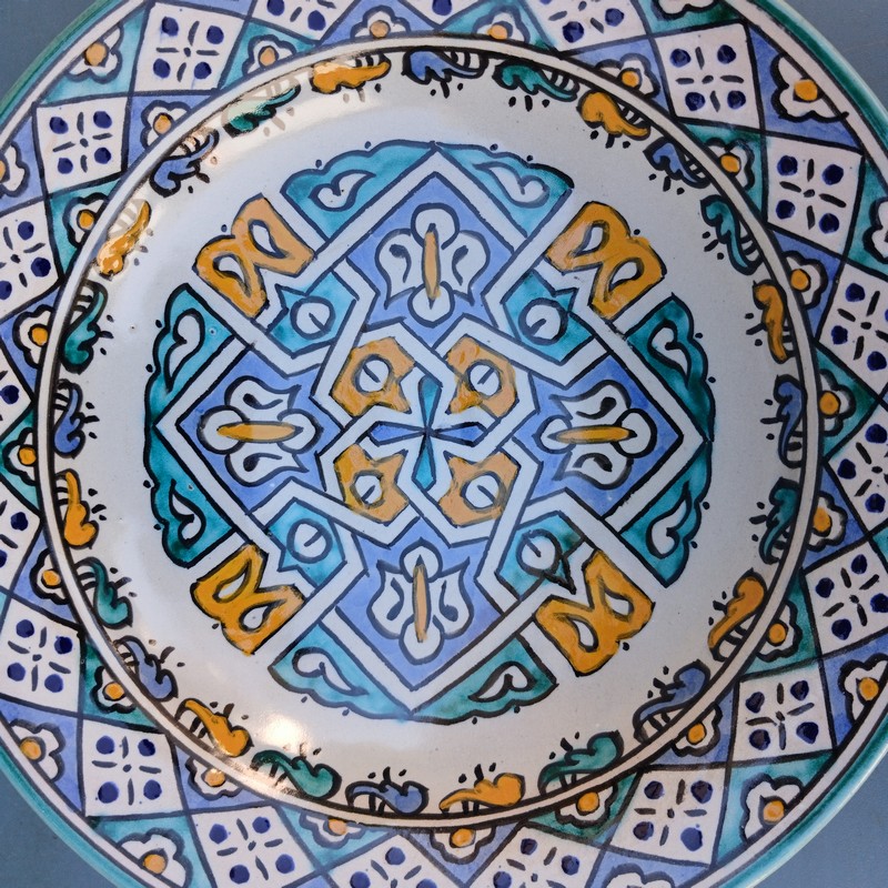 Plato de cerámica marroquí 25cm Dounya - Imagen 3