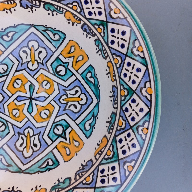 Plato de cerámica marroquí 25cm Dounya - Imagen 4