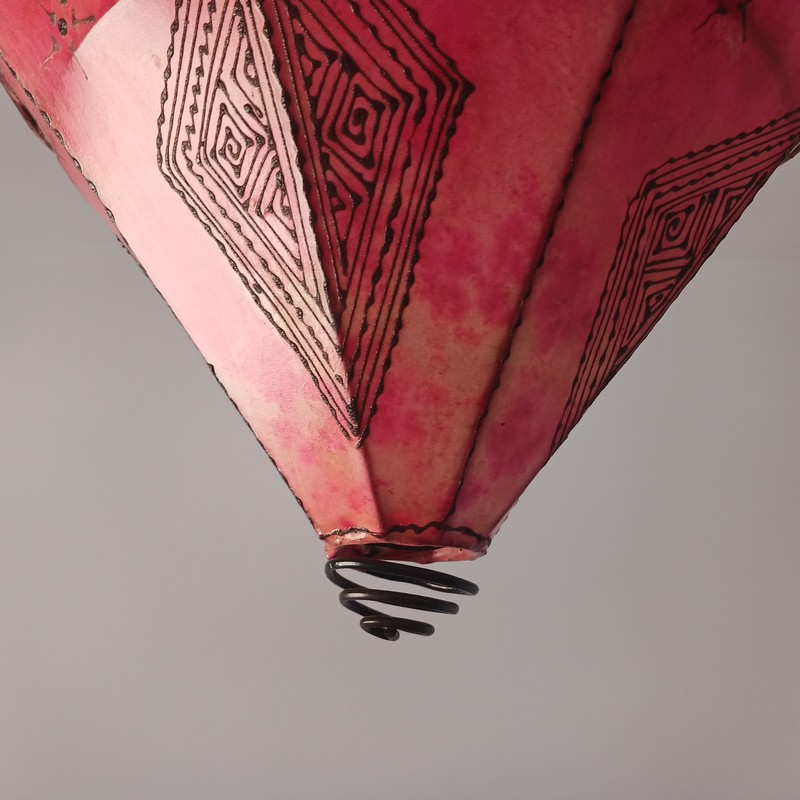 Lámpara marroquí de piel Erfoud 40cm - Imagen 4