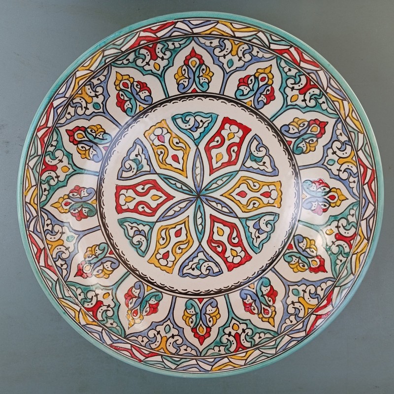 Plato de cerámica marroquí 40cm Atlas