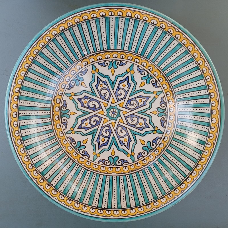 Plato de cerámica marroquí 40cm Warda