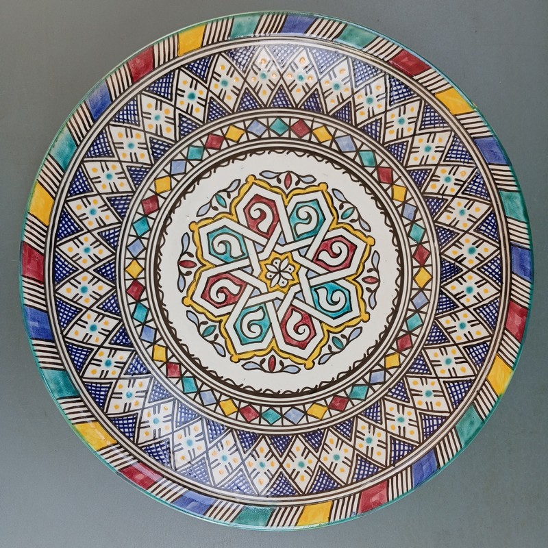 Plato de cerámica marroquí 35cm Jebli