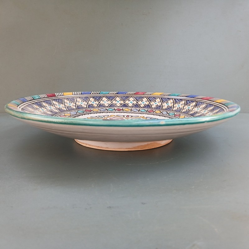 Plato de cerámica marroquí 35cm Jebli - Imagen 2