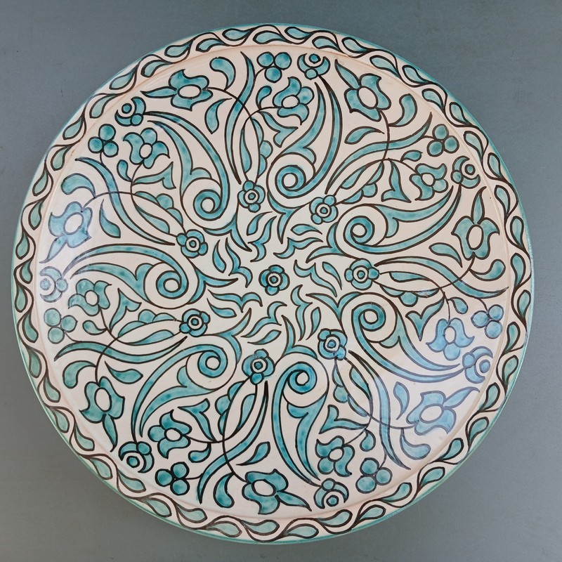 Plato de cerámica marroquí 35cm Rustum