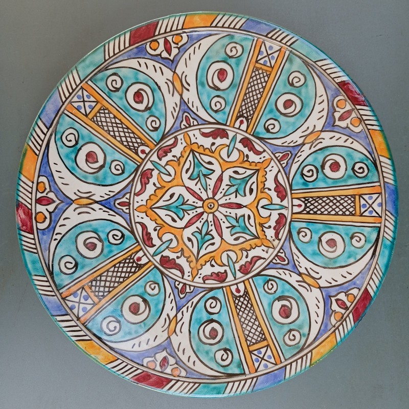 Plato de cerámica marroquí 35cm Tánger