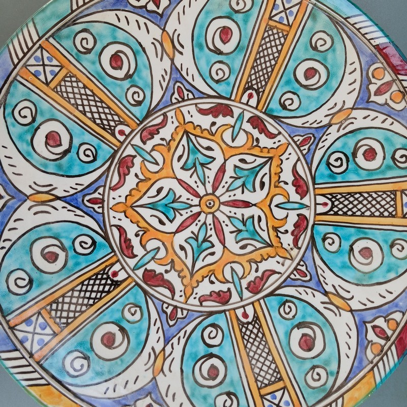 Plato de cerámica marroquí 35cm Tánger - Imagen 4