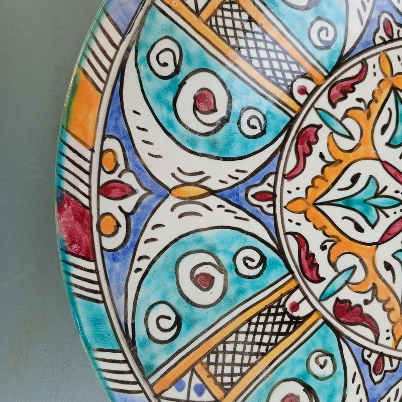 Plato de cerámica marroquí 35cm Tánger - Imagen 3