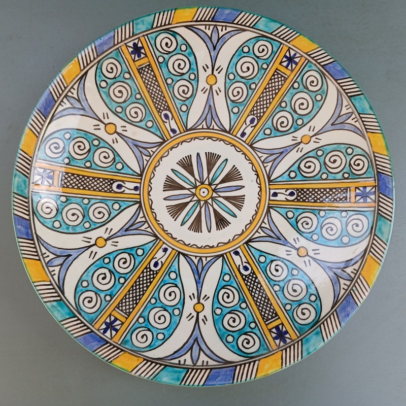 Plato de cerámica marroquí 35cm Burezza