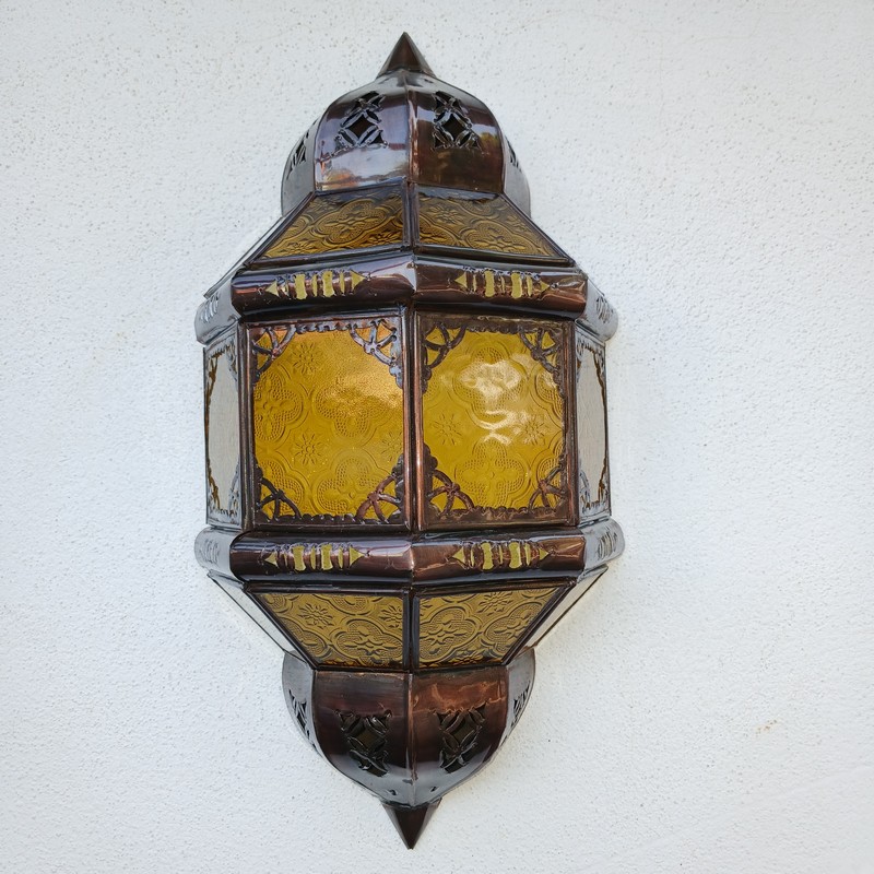 Aplique de cristal  marroquí Asilah naranja