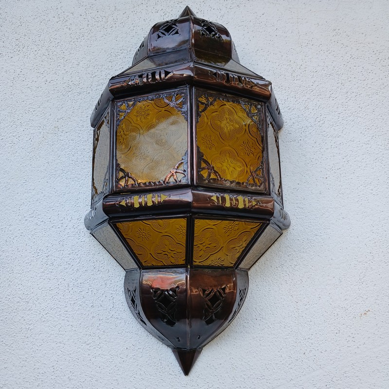Aplique de cristal marroquí Asilah naranja - Imagen 5