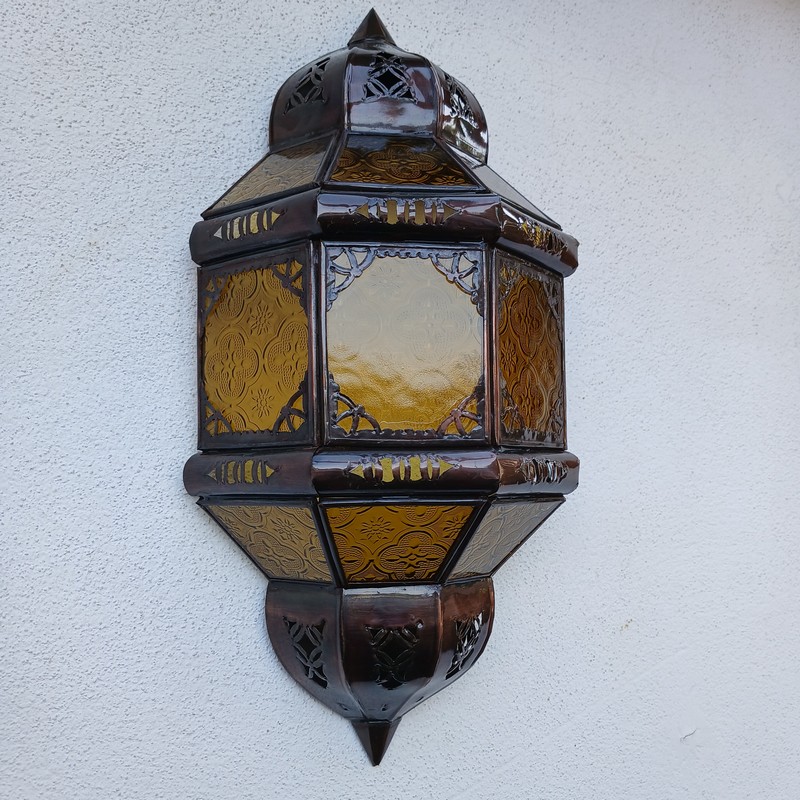 Aplique de cristal marroquí Asilah naranja - Imagen 4