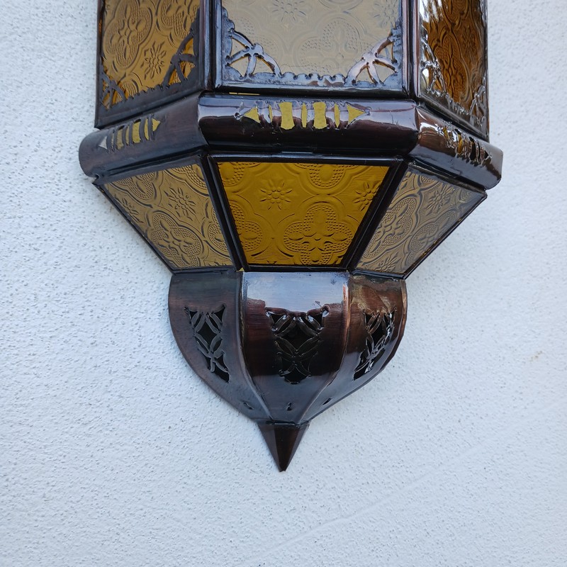 Aplique de cristal marroquí Asilah naranja - Imagen 3