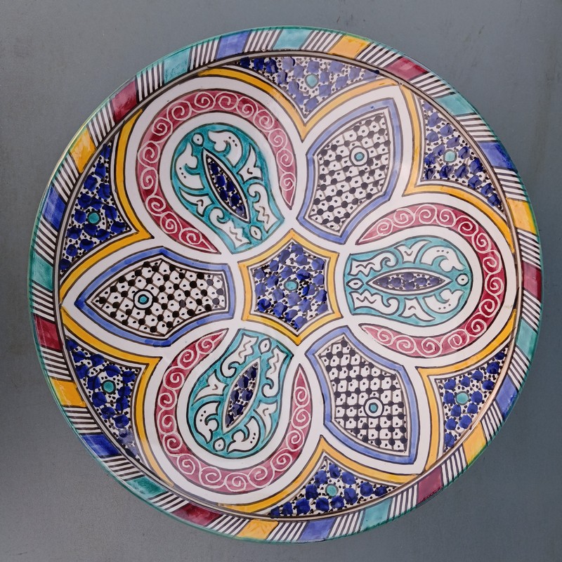 Plato de cerámica 35cm plano Menzah