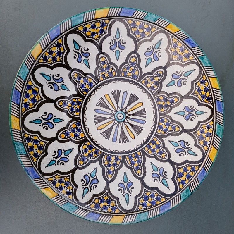 Plato de cerámica 35cm plano Kasbah