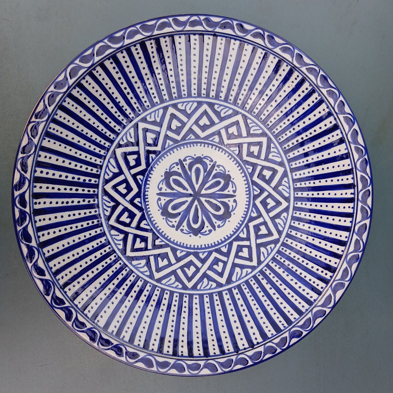 Plato de cerámica 35cm plano Azrak