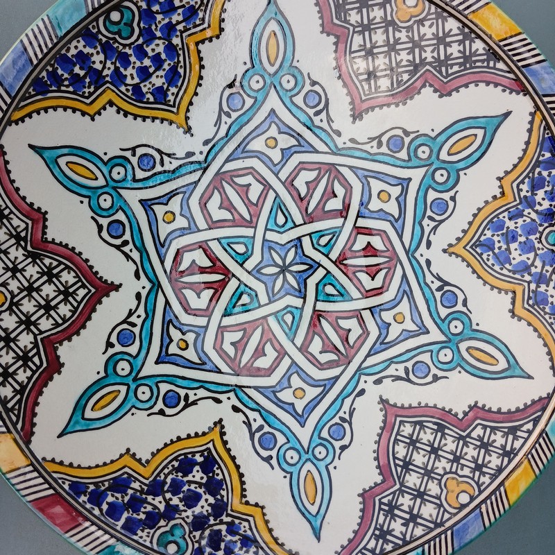 Plato de cerámica 35cm plano Nejma - Imagen 4