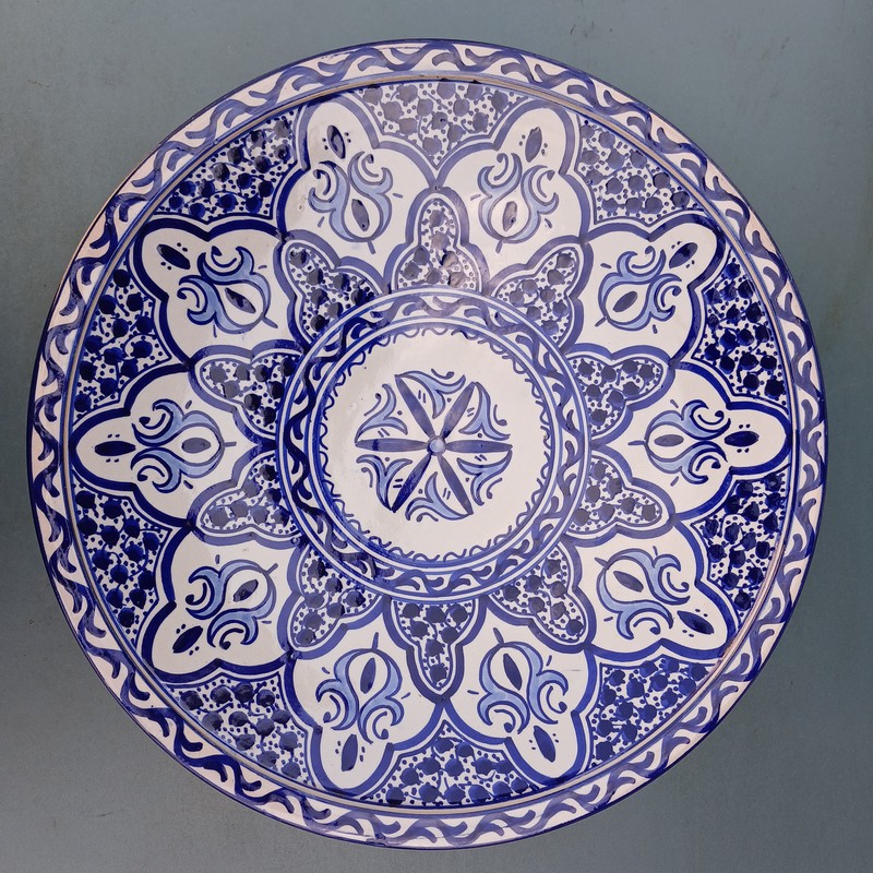 Plato de cerámica 35cm plano Tuareg