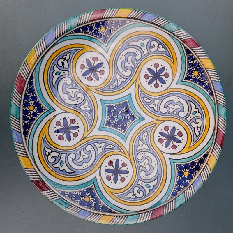 Plato de cerámica 35cm plano Siham