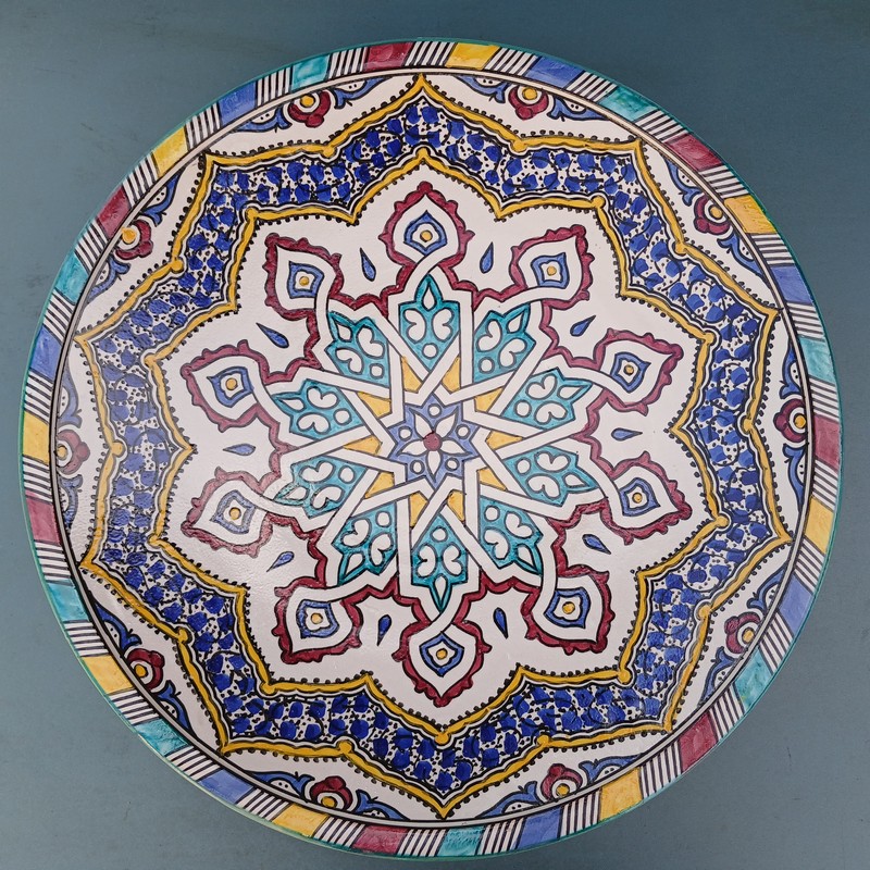 Plato de cerámica 40cm plano Baraka