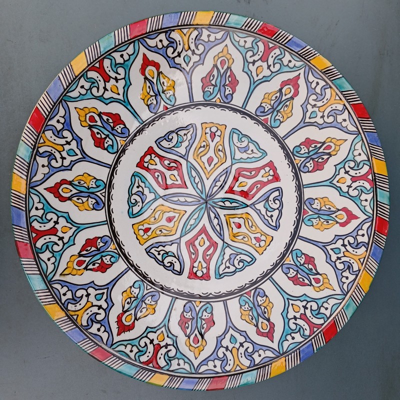 Plato de cerámica 40cm plano Atlas