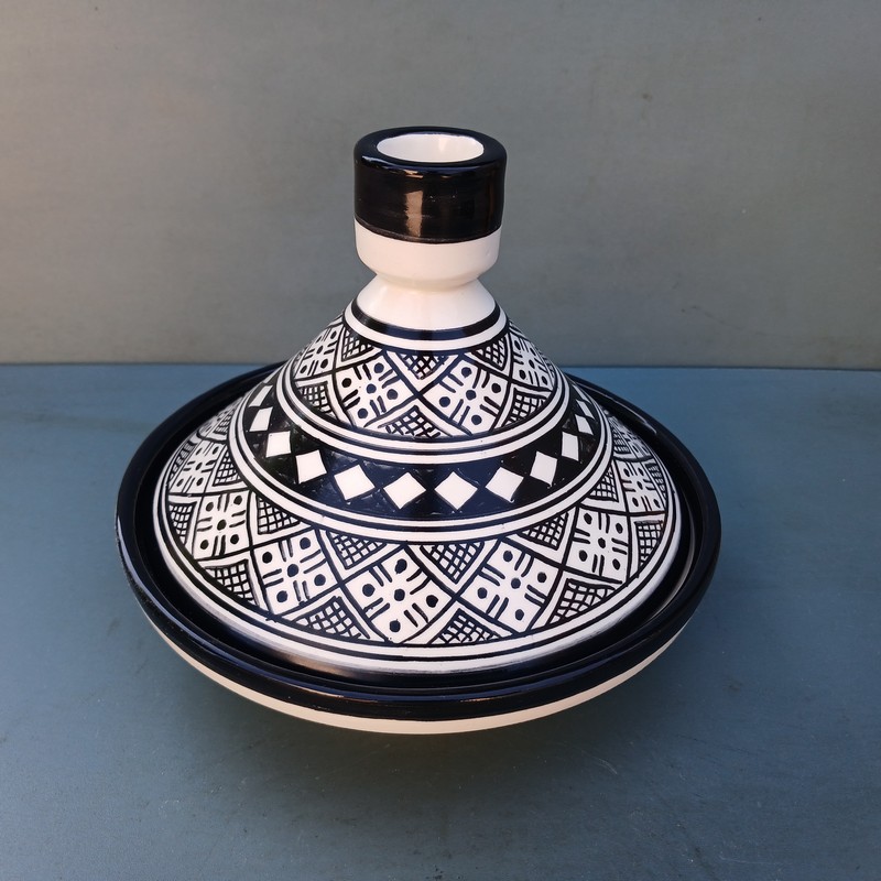 Tajine de cerámica marroquí Aswad - Imagen 3