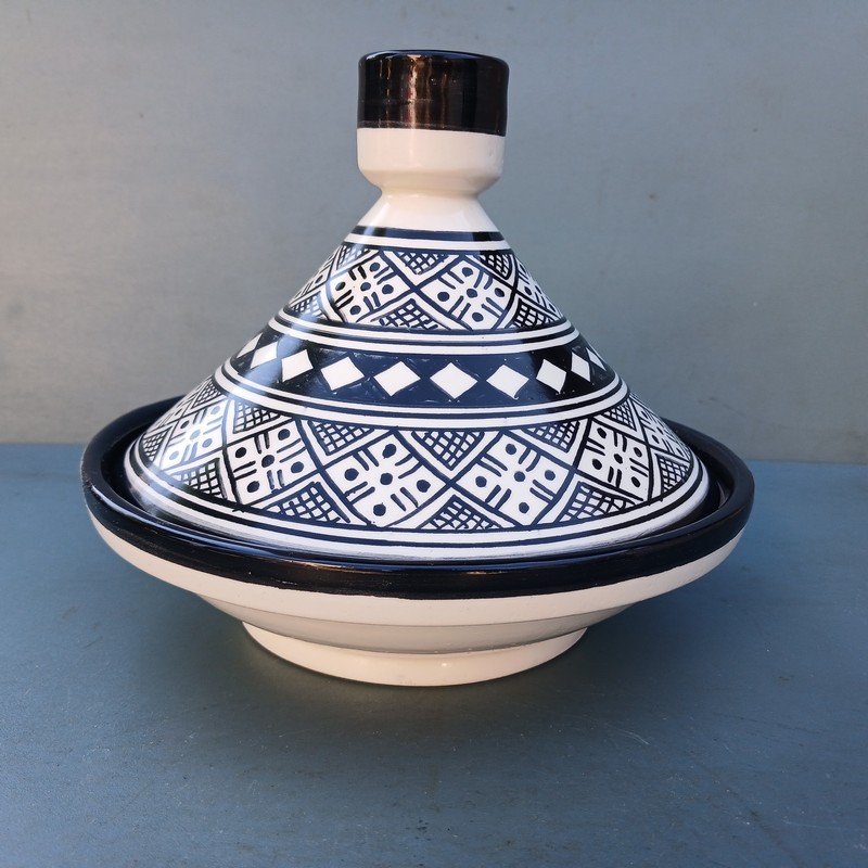 Tajine de cerámica marroquí Aswad