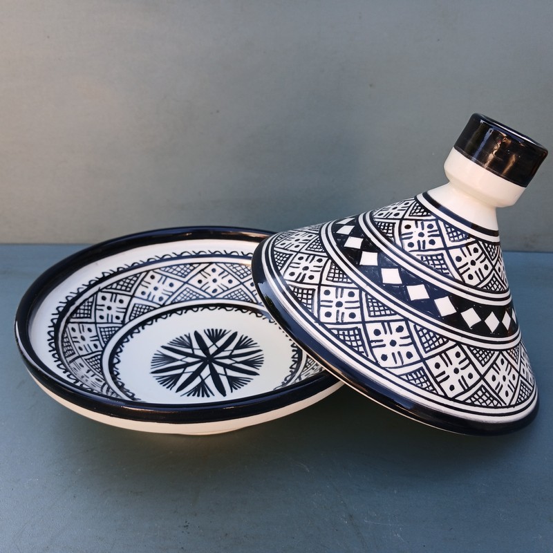 Tajine de cerámica marroquí Aswad - Imagen 2