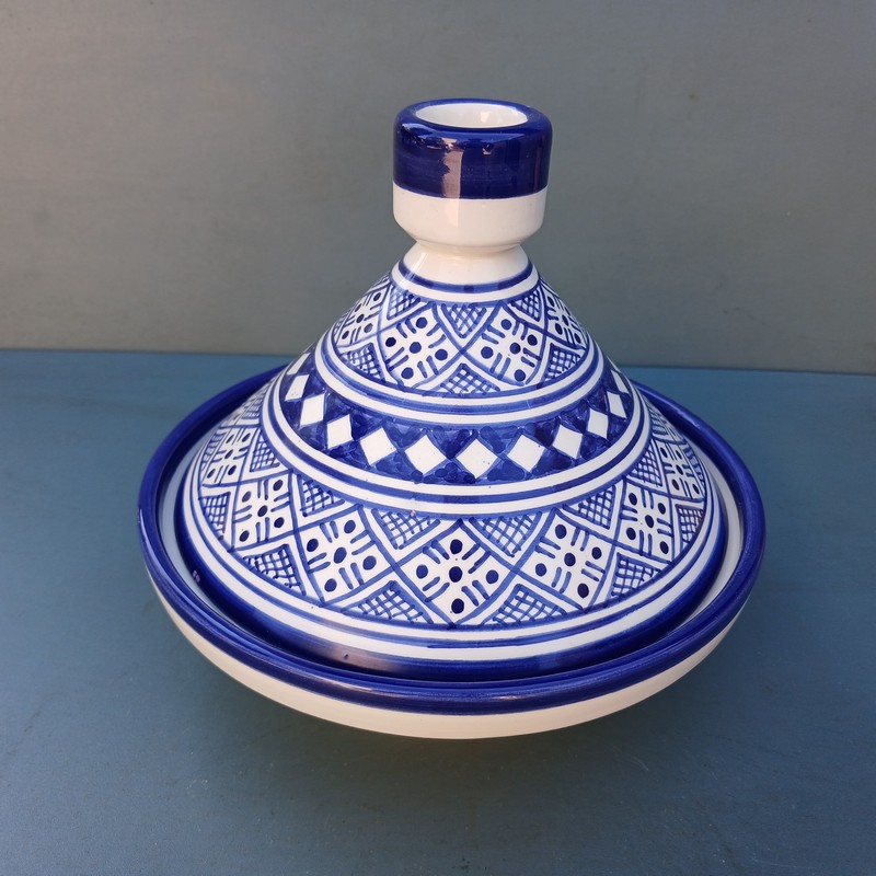 Tajine de cerámica marroquí Azrak - Imagen 3