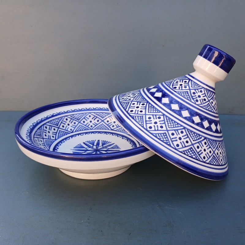 Tajine de cerámica marroquí Azrak - Imagen 2
